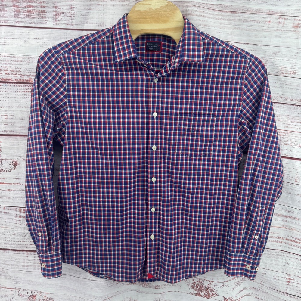UNTUCKit‎ Shirt Mens XL Plaid Performance Button Down Stretch Long Sleeve